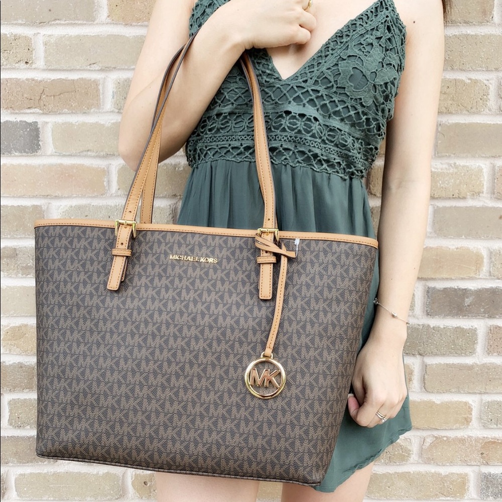 Gaby’sBags-Michael Kors tote brown MK - Picture 7 of 7